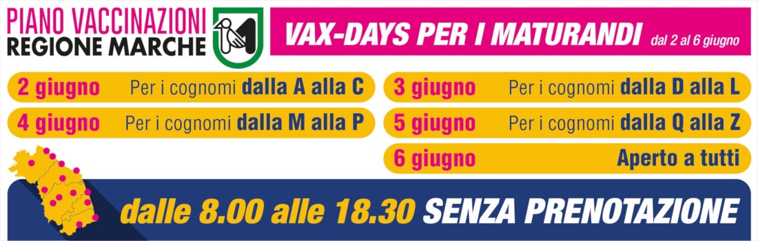 Scopri di più sull'articolo I VAX DAYS PER I MATURANDI dal 2 al 6 giugno